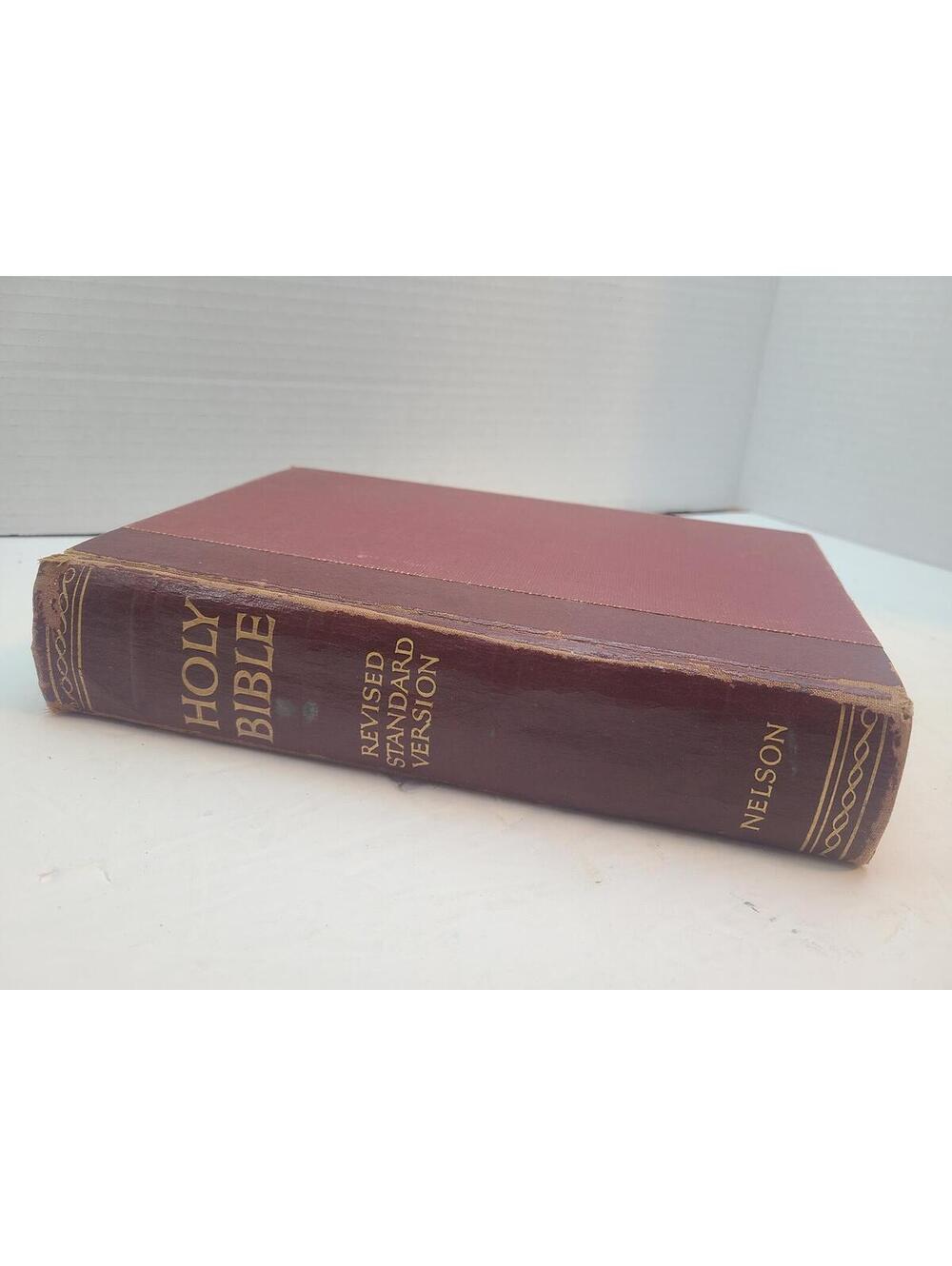 Antique 1950s Holy Bible Thomas Nelson & Sons Old & New Testament Christian